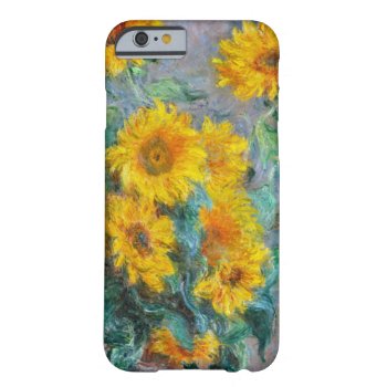 Claude Monet Sunflowers Vintage Floral Barely There Iphone 6 Case by lazyrivergreetings at Zazzle