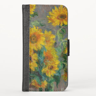 Claude Monet Sunflowers Vintage Floral iPhone X Wallet Case