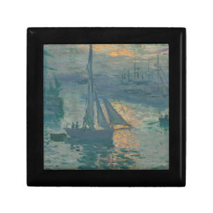 Claude Monet Sunrise Marine Sailboat Impressionism Gift Box