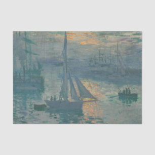 Claude Monet Sunrise Marine Sailboat Impressionism Tissue Paper