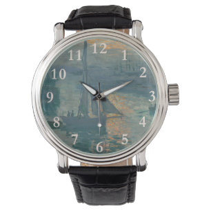 Claude Monet Sunrise Marine Sailboat Impressionism Watch
