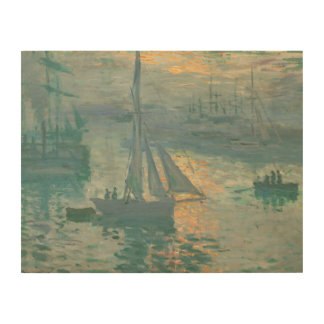 Claude Monet - Sunrise Wood Wall Art