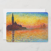 Claude Monet Sunset In Venice Impressionist Art (Front)