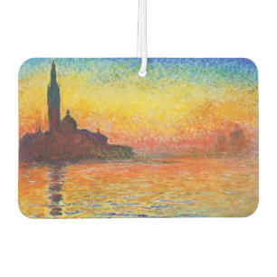 Claude Monet Sunset In Venice Impressionist Art Car Air Freshener