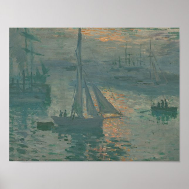 Claude Monet – Sunset (Marine) Poster (Front)