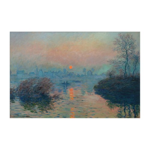 Claude Monet _ Sunset on the Seine at Lavacourt Acrylic Print