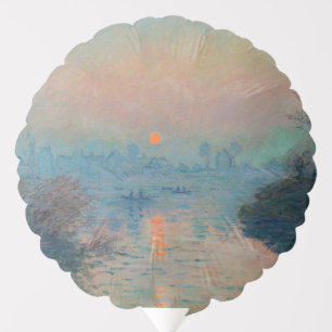 Claude Monet - Sunset on the Seine at Lavacourt Balloon