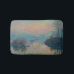 Claude Monet - Sunset on the Seine at Lavacourt Bath Mat<br><div class="desc">Sunset on the Seine at Lavacourt,  Winter Effect / Soleil couchant sur la Seine a Lavacourt,  effet d'hiver - Claude Monet,  Oil on Canvas, 1880</div>
