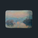 Claude Monet - Sunset on the Seine at Lavacourt Bath Mat<br><div class="desc">Sunset on the Seine at Lavacourt,  Winter Effect / Soleil couchant sur la Seine a Lavacourt,  effet d'hiver - Claude Monet,  Oil on Canvas, 1880</div>