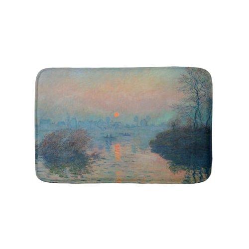 Claude Monet _ Sunset on the Seine at Lavacourt Bath Mat