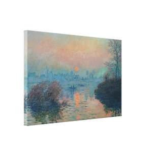 Claude Monet - Sunset on the Seine at Lavacourt Canvas Print