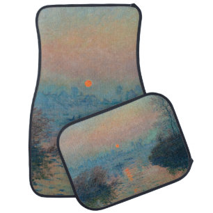 Claude Monet - Sunset on the Seine at Lavacourt Car Floor Mat
