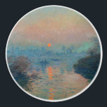 Claude Monet - Sunset on the Seine at Lavacourt Ceramic Knob<br><div class="desc">Sunset on the Seine at Lavacourt,  Winter Effect / Soleil couchant sur la Seine a Lavacourt,  effet d'hiver - Claude Monet,  Oil on Canvas, 1880</div>