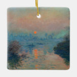 Claude Monet - Sunset on the Seine at Lavacourt Ceramic Ornament<br><div class="desc">Sunset on the Seine at Lavacourt,  Winter Effect / Soleil couchant sur la Seine a Lavacourt,  effet d'hiver - Claude Monet,  Oil on Canvas, 1880</div>