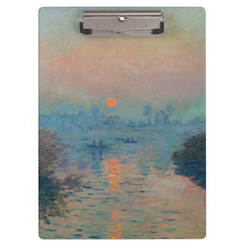 Claude Monet _ Sunset on the Seine at Lavacourt Clipboard