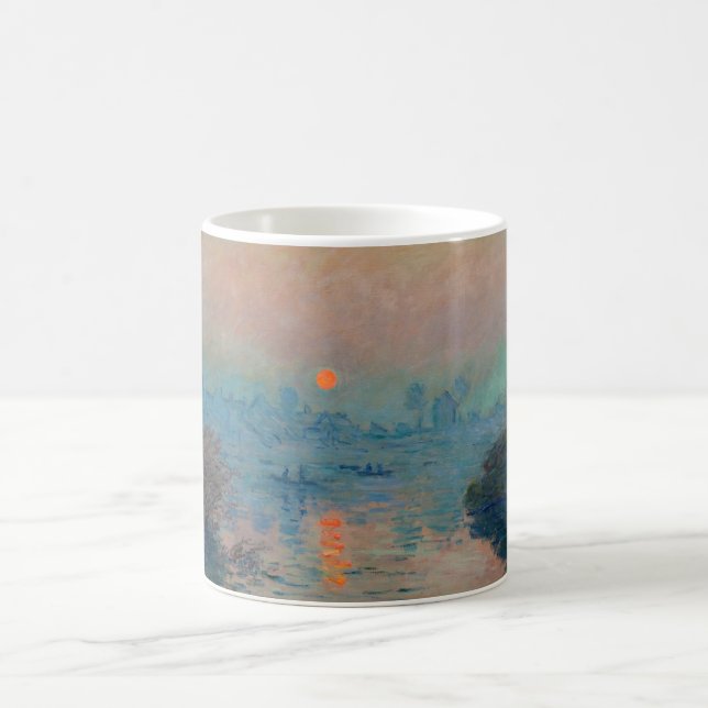 Claude Monet - Sunset on the Seine at Lavacourt Coffee Mug (Center)