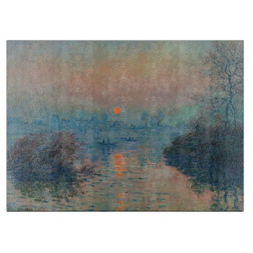 Claude Monet _ Sunset on the Seine at Lavacourt Cutting Board