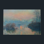 Claude Monet - Sunset on the Seine at Lavacourt Doormat<br><div class="desc">Sunset on the Seine at Lavacourt,  Winter Effect / Soleil couchant sur la Seine a Lavacourt,  effet d'hiver - Claude Monet,  Oil on Canvas, 1880</div>