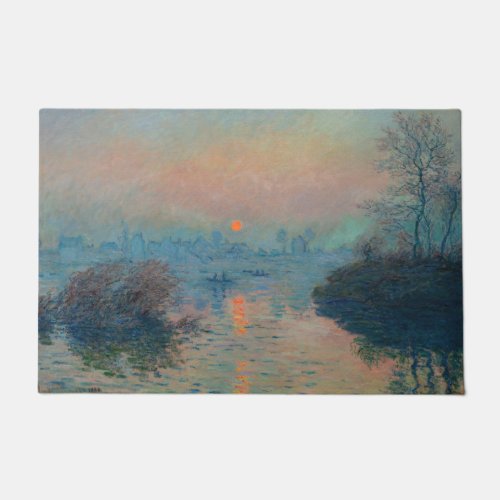 Claude Monet _ Sunset on the Seine at Lavacourt Doormat