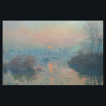 Claude Monet - Sunset on the Seine at Lavacourt Fabric<br><div class="desc">Sunset on the Seine at Lavacourt,  Winter Effect / Soleil couchant sur la Seine a Lavacourt,  effet d'hiver - Claude Monet,  Oil on Canvas, 1880</div>