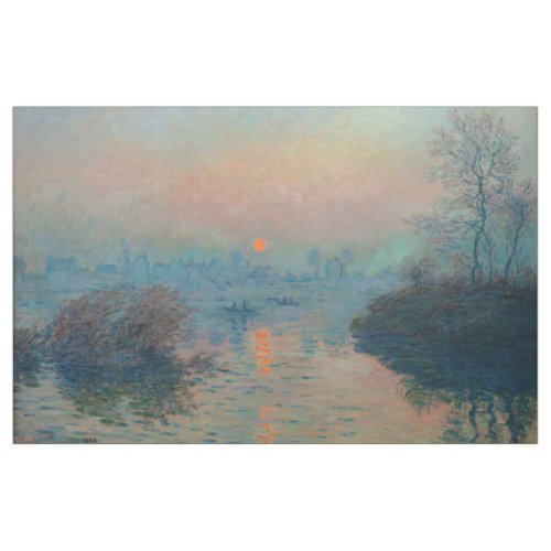 Claude Monet _ Sunset on the Seine at Lavacourt Fabric