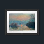 Claude Monet - Sunset on the Seine at Lavacourt Framed Art<br><div class="desc">Sunset on the Seine at Lavacourt,  Winter Effect / Soleil couchant sur la Seine a Lavacourt,  effet d'hiver - Claude Monet,  Oil on Canvas, 1880</div>