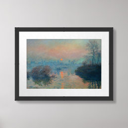 Claude Monet - Sunset on the Seine at Lavacourt Framed Art
