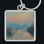 Claude Monet - Sunset on the Seine at Lavacourt Keychain<br><div class="desc">Sunset on the Seine at Lavacourt,  Winter Effect / Soleil couchant sur la Seine a Lavacourt,  effet d'hiver - Claude Monet,  Oil on Canvas, 1880</div>