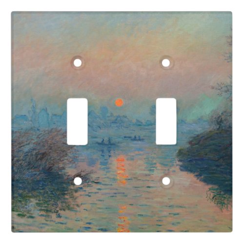 Claude Monet _ Sunset on the Seine at Lavacourt Light Switch Cover