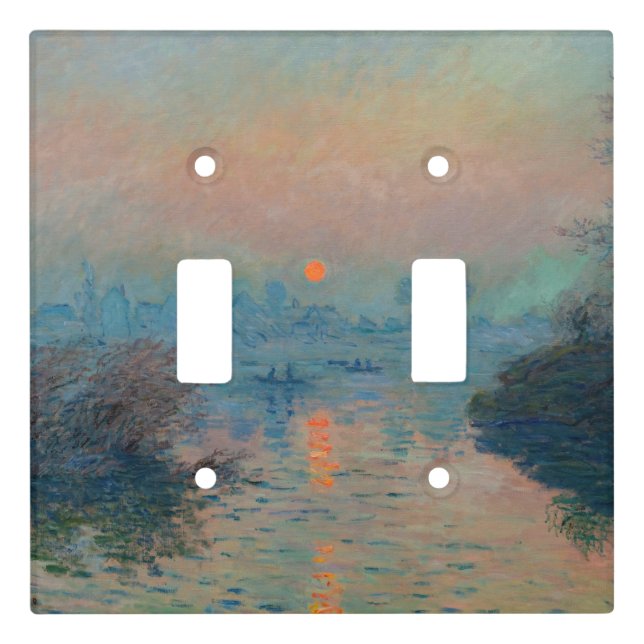 Claude Monet - Sunset on the Seine at Lavacourt Light Switch Cover (Front)