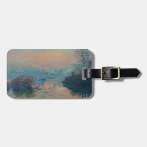 Claude Monet _ Sunset on the Seine at Lavacourt Luggage Tag