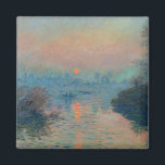 Claude Monet - Sunset on the Seine at Lavacourt Magnet<br><div class="desc">Sunset on the Seine at Lavacourt,  Winter Effect / Soleil couchant sur la Seine a Lavacourt,  effet d'hiver - Claude Monet,  Oil on Canvas, 1880</div>