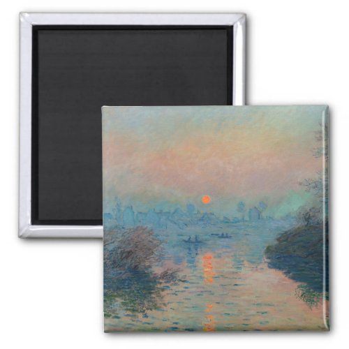 Claude Monet _ Sunset on the Seine at Lavacourt Magnet