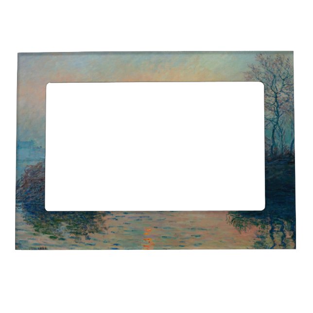 Claude Monet - Sunset on the Seine at Lavacourt Magnetic Frame (Front)