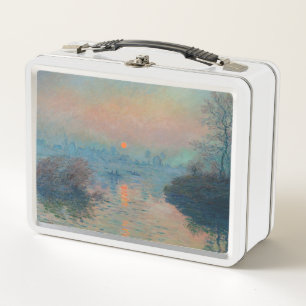 Claude Monet - Sunset on the Seine at Lavacourt Metal Lunch Box
