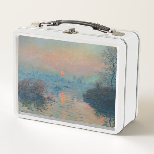 Claude Monet _ Sunset on the Seine at Lavacourt Metal Lunch Box