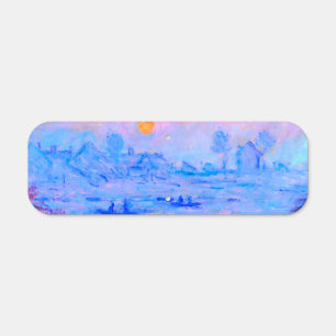 Claude Monet "Sunset on the Seine at Lavacourt" Metal Sign