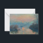 Claude Monet - Sunset on the Seine at Lavacourt Note Card<br><div class="desc">Sunset on the Seine at Lavacourt,  Winter Effect / Soleil couchant sur la Seine a Lavacourt,  effet d'hiver - Claude Monet,  Oil on Canvas, 1880</div>
