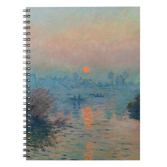 Claude Monet - Sunset on the Seine at Lavacourt Notebook (Front)