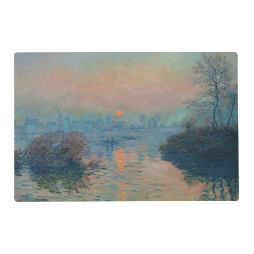 Claude Monet _ Sunset on the Seine at Lavacourt Placemat