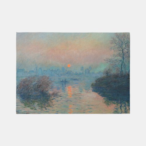 Claude Monet _ Sunset on the Seine at Lavacourt Rug