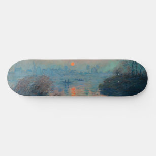 Claude Monet - Sunset on the Seine at Lavacourt Skateboard