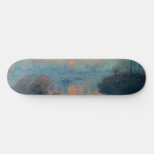 Claude Monet _ Sunset on the Seine at Lavacourt Skateboard