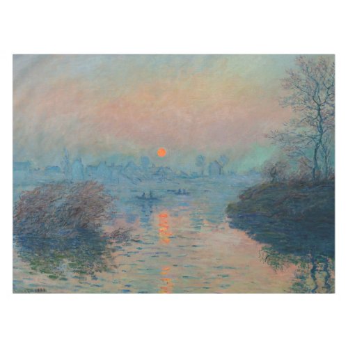 Claude Monet _ Sunset on the Seine at Lavacourt Tablecloth