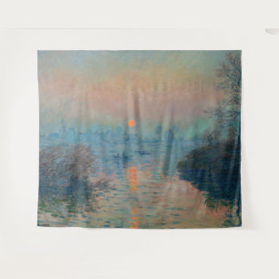 Claude Monet - Sunset on the Seine at Lavacourt Tapestry