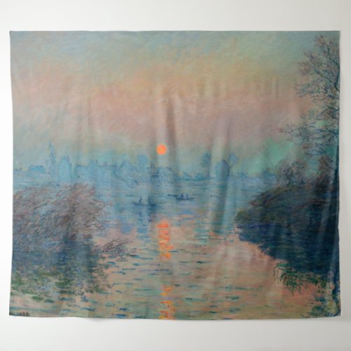 Claude Monet _ Sunset on the Seine at Lavacourt Tapestry
