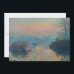 Claude Monet - Sunset on the Seine at Lavacourt Thank You Card<br><div class="desc">Sunset on the Seine at Lavacourt,  Winter Effect / Soleil couchant sur la Seine a Lavacourt,  effet d'hiver - Claude Monet,  Oil on Canvas, 1880</div>