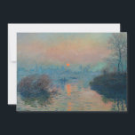 Claude Monet - Sunset on the Seine at Lavacourt Thank You Card<br><div class="desc">Sunset on the Seine at Lavacourt,  Winter Effect / Soleil couchant sur la Seine a Lavacourt,  effet d'hiver - Claude Monet,  Oil on Canvas, 1880</div>