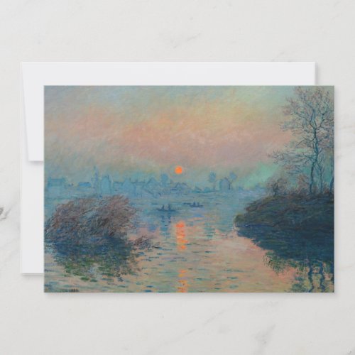 Claude Monet _ Sunset on the Seine at Lavacourt Thank You Card
