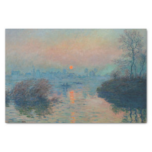 Claude Monet - Sunset on the Seine at Lavacourt Tissue Paper